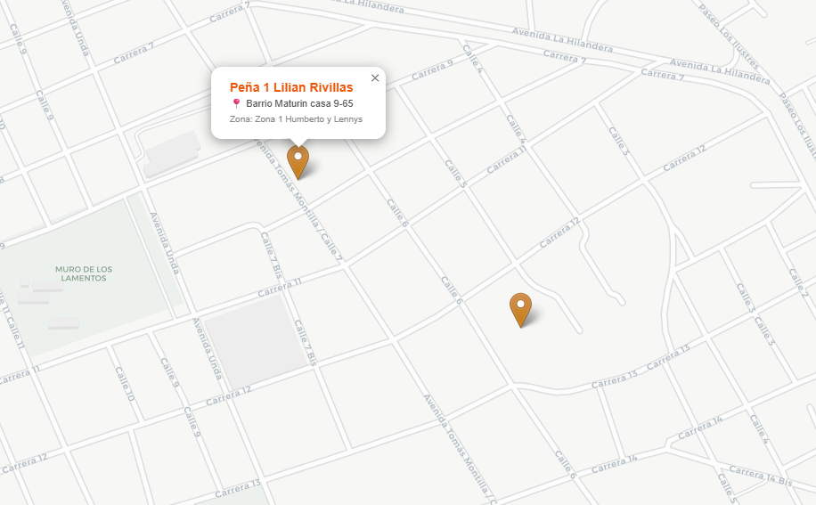 Mapa de Células de NexChurch para visualizar Grupos de casa por sector, barrio y zona de la ciudad